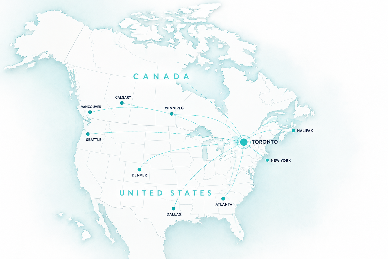 Lead Search Group recruitment markets across Canada and the United States