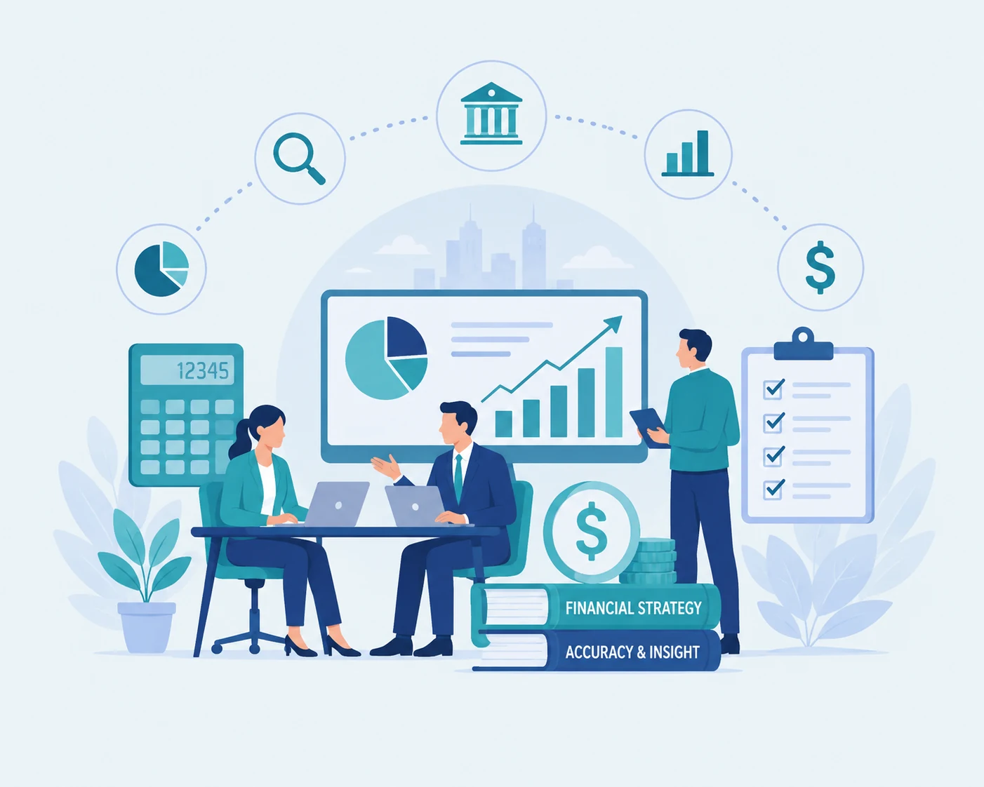 Finance and accounting recruitment illustration