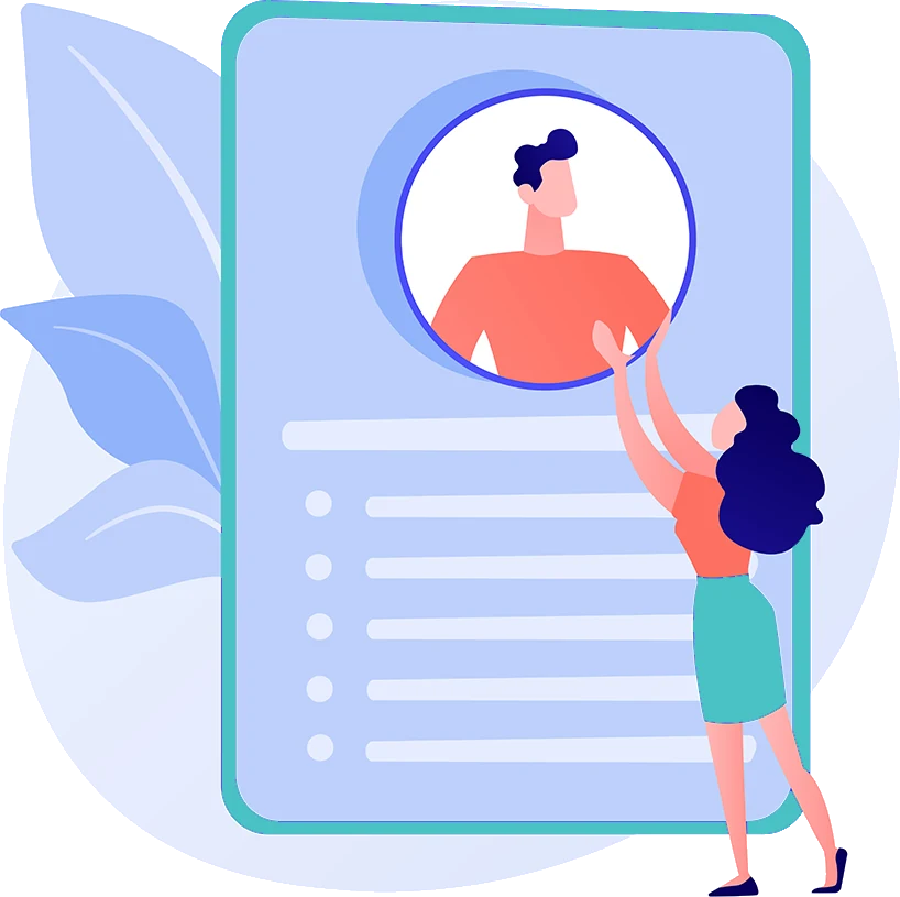 Candidate Profile Illustration Green Skirt